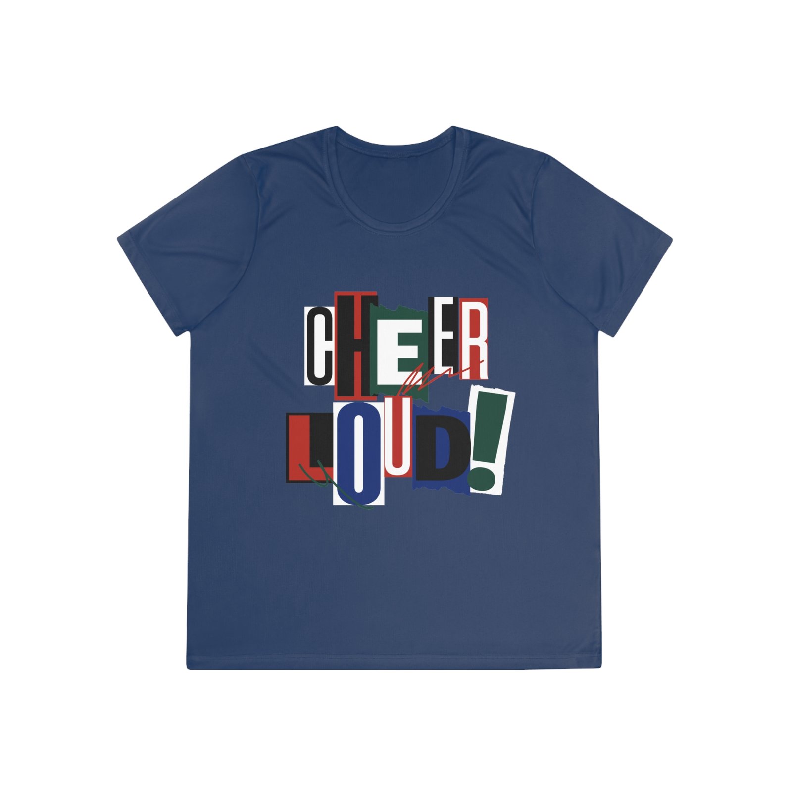 cheer loud! ladies moisture wicking tee – colorblock cheerleading shirt for competitions cheer loud! ladies moisture wicking tee – colorblock cheerleading shirt for competitions