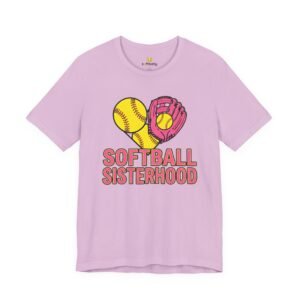 softball sisterhood tee — women’s softball graphic shirt
