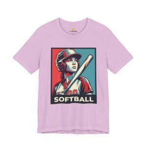 softball player graphic tee — vintage poster style softball t‑shirt