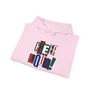 cheer loud! softball hoodie — scrapbook style sports & spirit sweatshirt