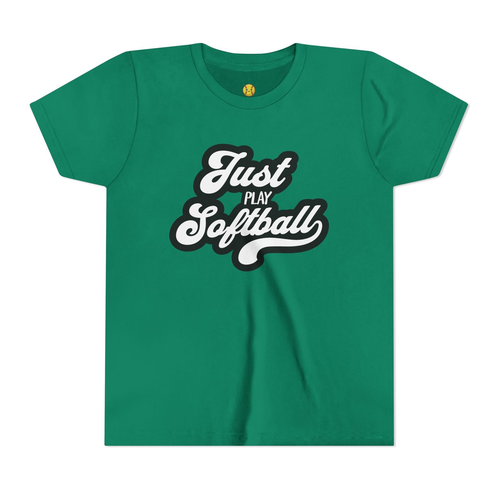 just play softball retro script t‑shirt in youth sizes just play softball retro script t‑shirt in youth sizes