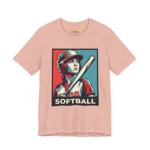 softball player graphic tee — vintage poster style softball t‑shirt