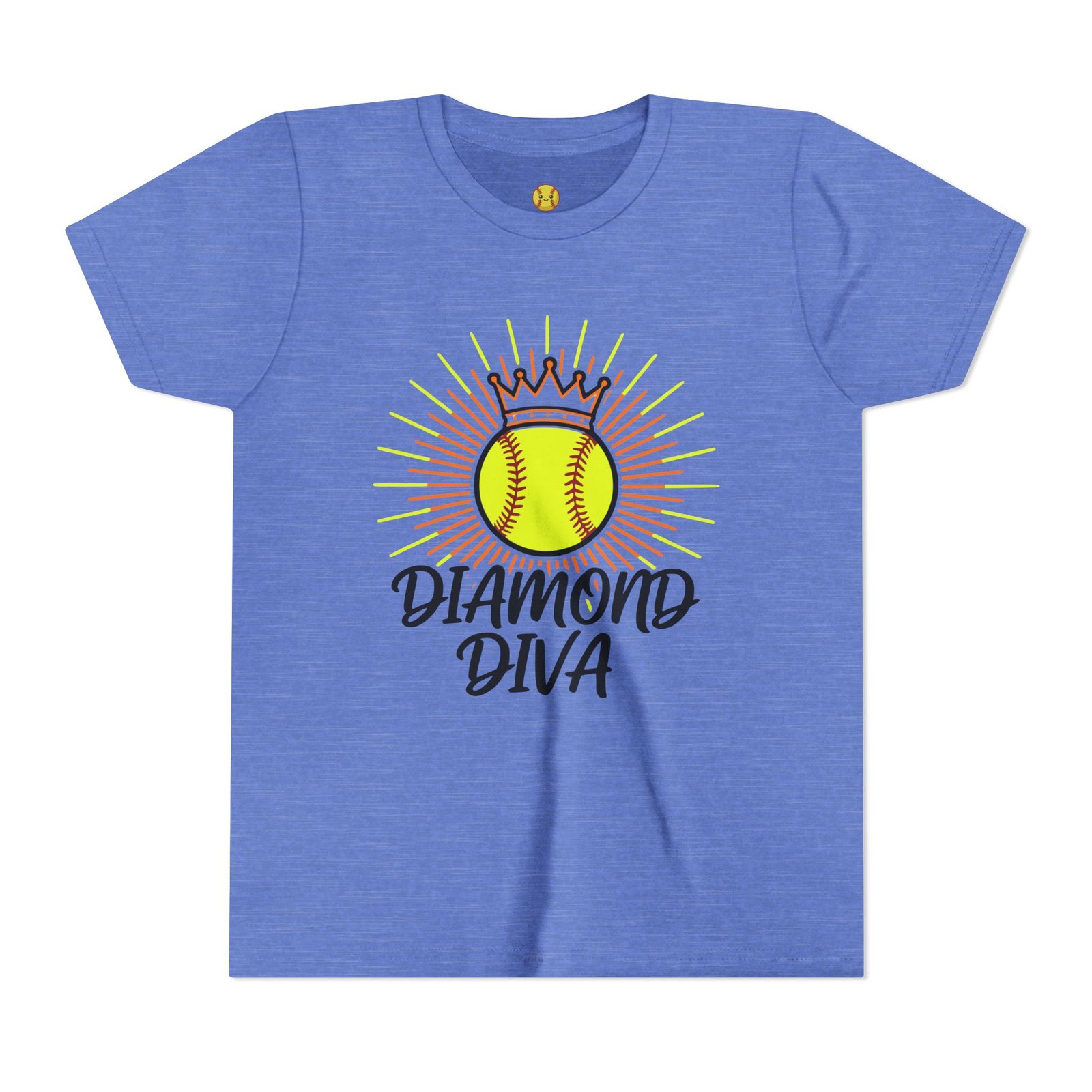 diamond diva softball tee — graphic shirt for players & little fans in youth sizes diamond diva softball tee — graphic shirt for players & little fans in youth sizes