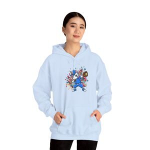 softball unicorn dabbing hoodie – colorful unicorn women and girls sweatshirt
