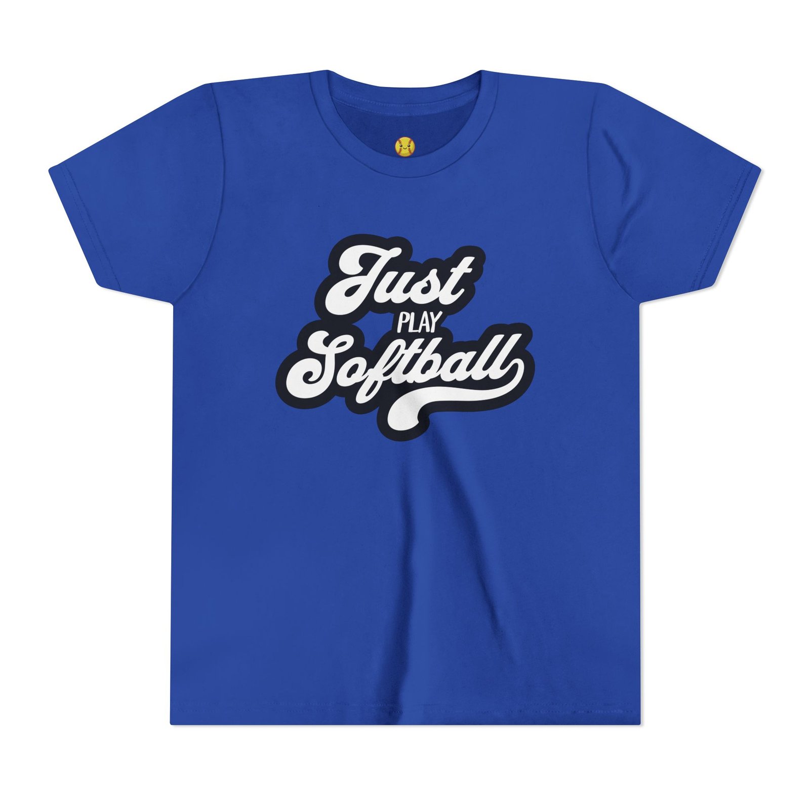 just play softball retro script t‑shirt in youth sizes just play softball retro script t‑shirt in youth sizes