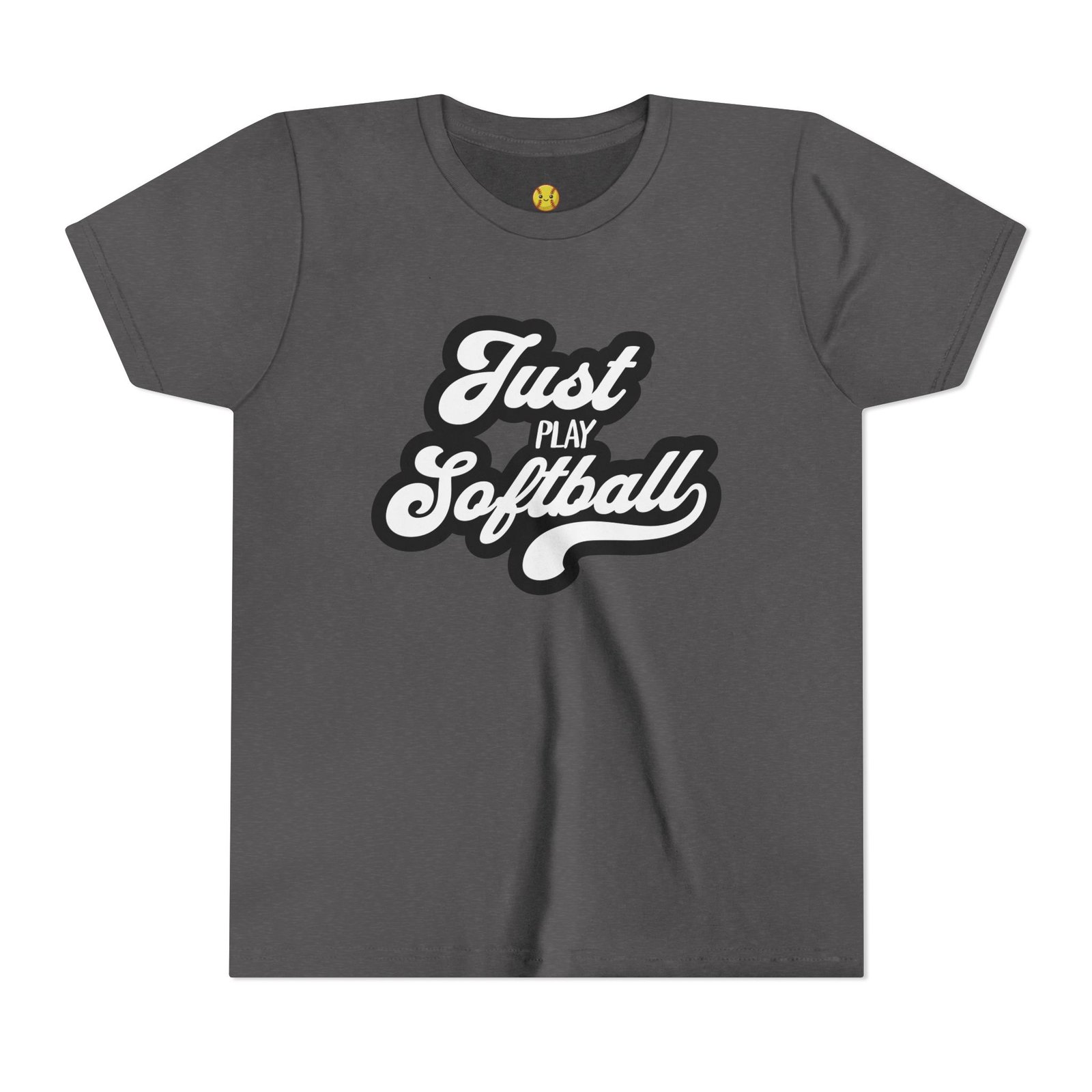 just play softball retro script t‑shirt in youth sizes just play softball retro script t‑shirt in youth sizes