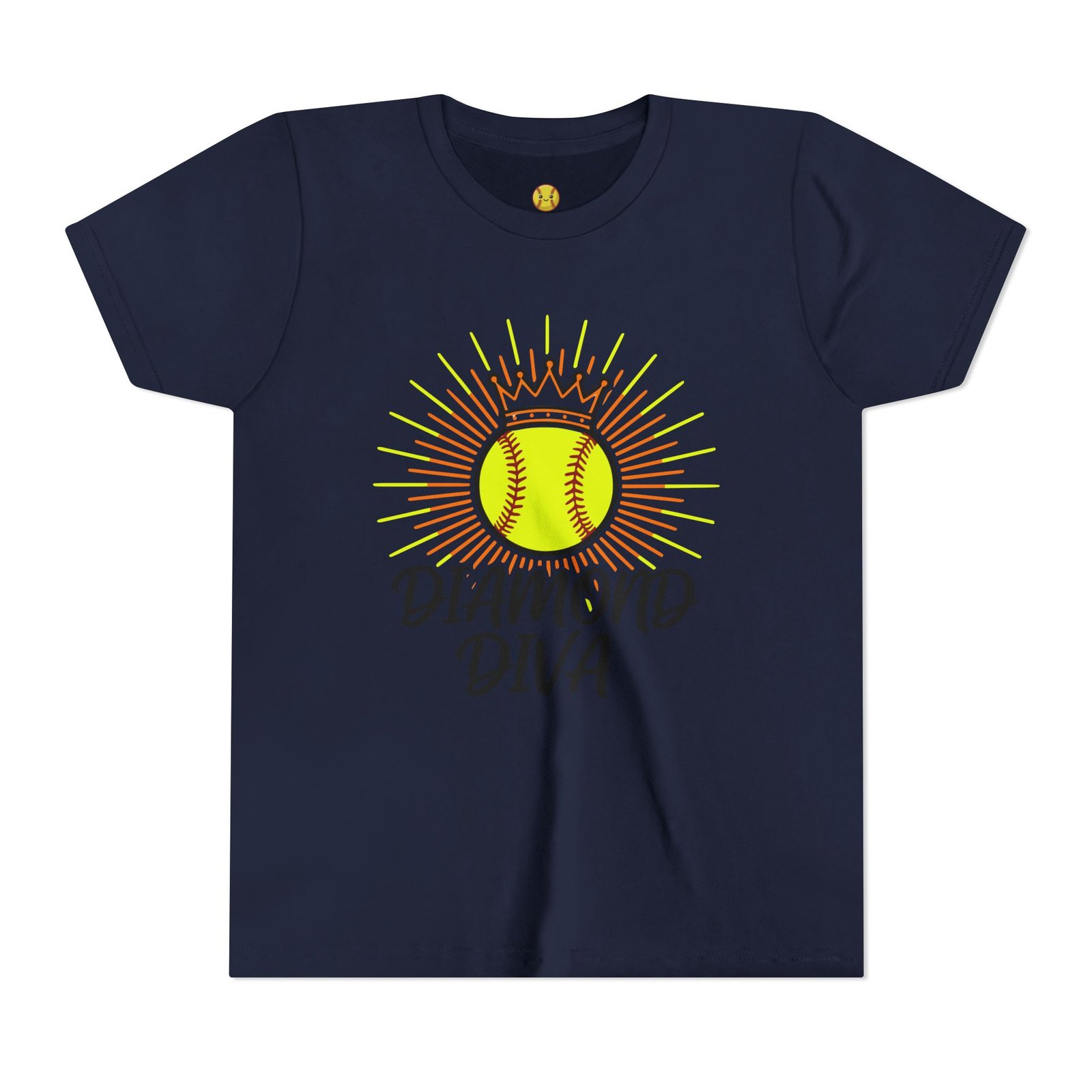diamond diva softball tee — graphic shirt for players & little fans in youth sizes diamond diva softball tee — graphic shirt for players & little fans in youth sizes