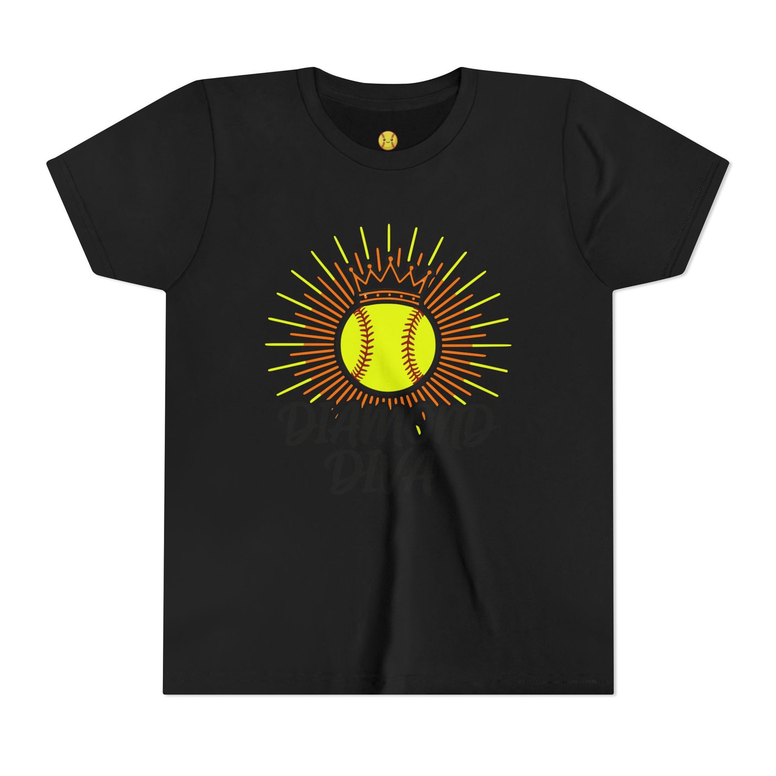 diamond diva softball tee — graphic shirt for players & little fans in youth sizes diamond diva softball tee — graphic shirt for players & little fans in youth sizes