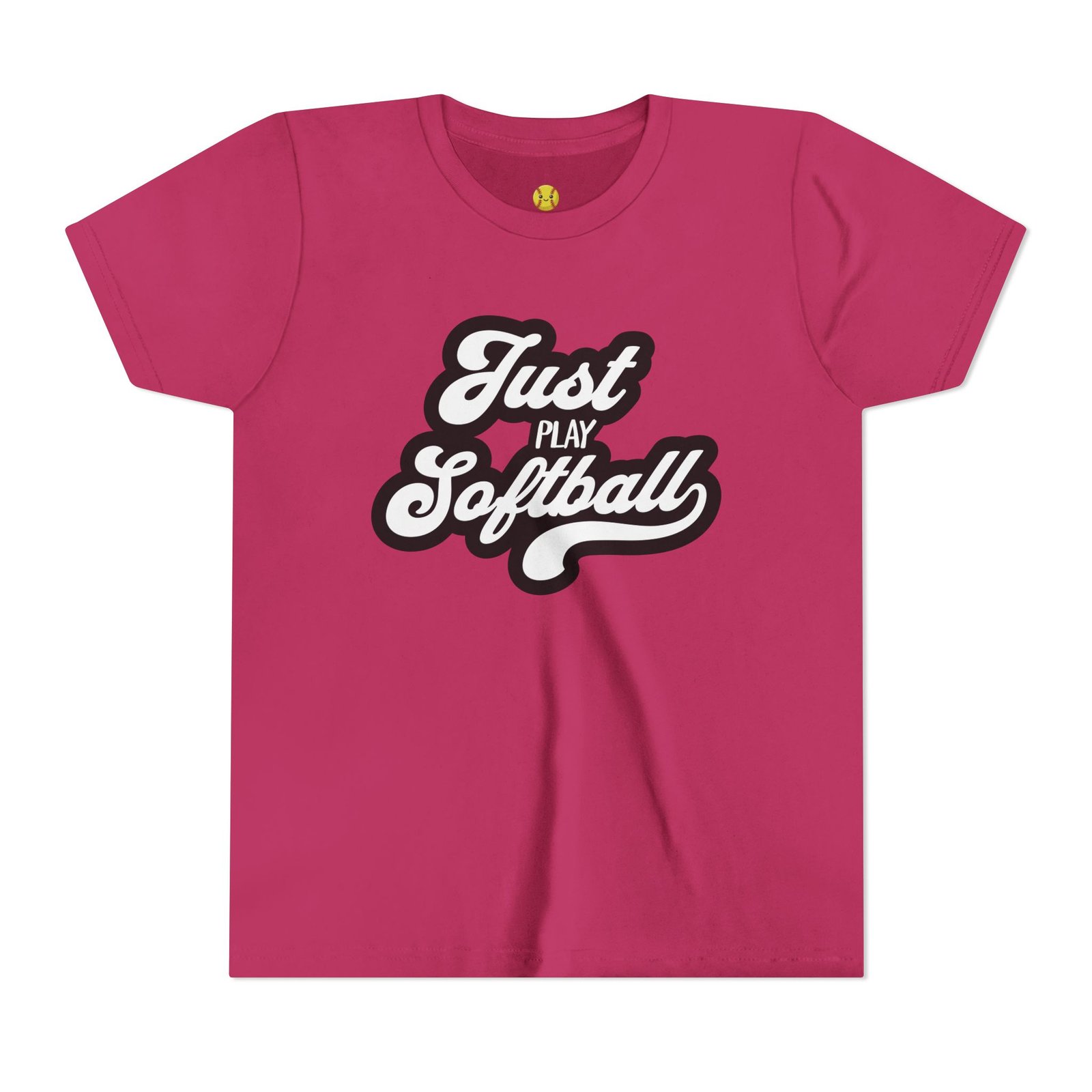 just play softball retro script t‑shirt in youth sizes just play softball retro script t‑shirt in youth sizes