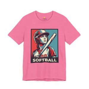 softball player graphic tee — vintage poster style softball t‑shirt