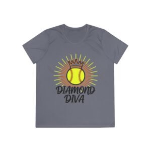 diamond diva softball moisture wicking tee – women’s softball shirt