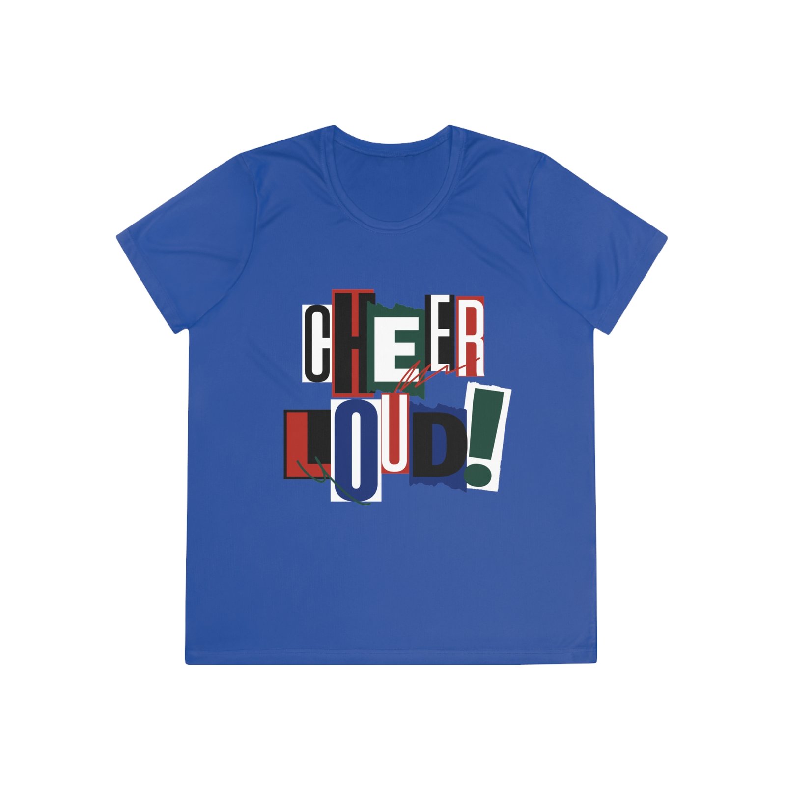 cheer loud! ladies moisture wicking tee – colorblock cheerleading shirt for competitions cheer loud! ladies moisture wicking tee – colorblock cheerleading shirt for competitions