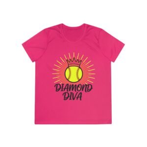 diamond diva softball moisture wicking tee – women’s softball shirt
