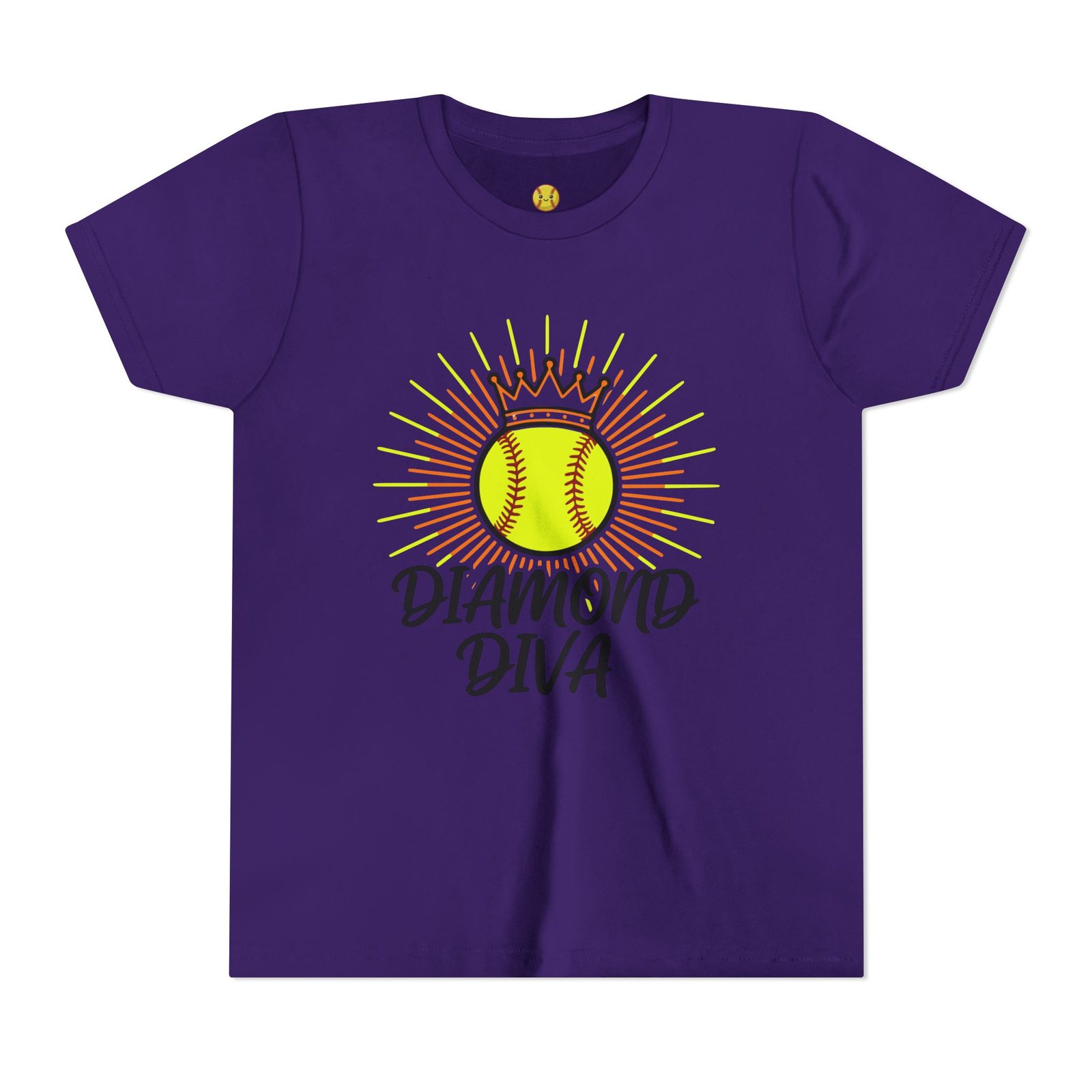 diamond diva softball tee — graphic shirt for players & little fans in youth sizes diamond diva softball tee — graphic shirt for players & little fans in youth sizes