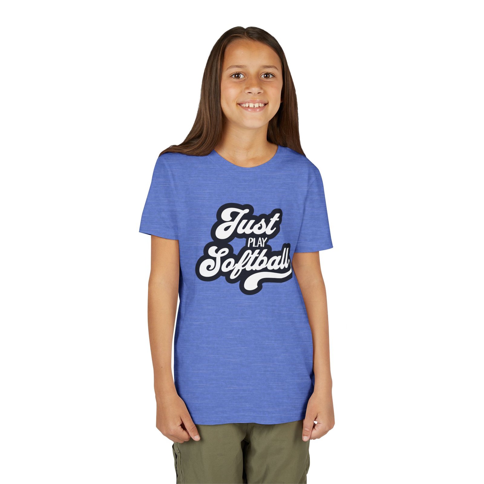 just play softball retro script t‑shirt in youth sizes just play softball retro script t‑shirt in youth sizes