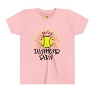 diamond diva softball tee — graphic shirt for players & little fans in youth sizes