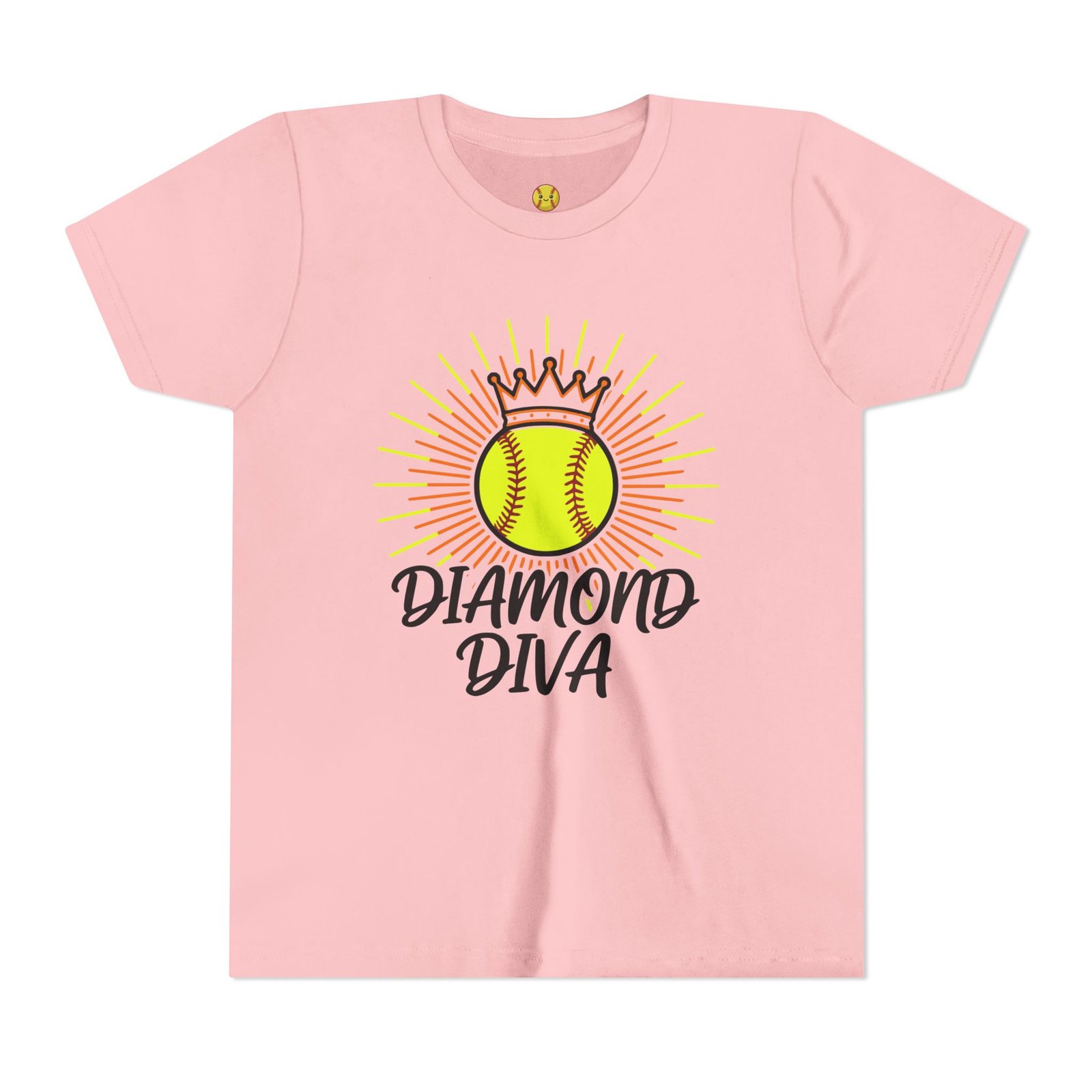 diamond diva softball tee — graphic shirt for players & little fans in youth sizes diamond diva softball tee — graphic shirt for players & little fans in youth sizes