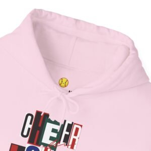 cheer loud! softball hoodie — scrapbook style sports & spirit sweatshirt