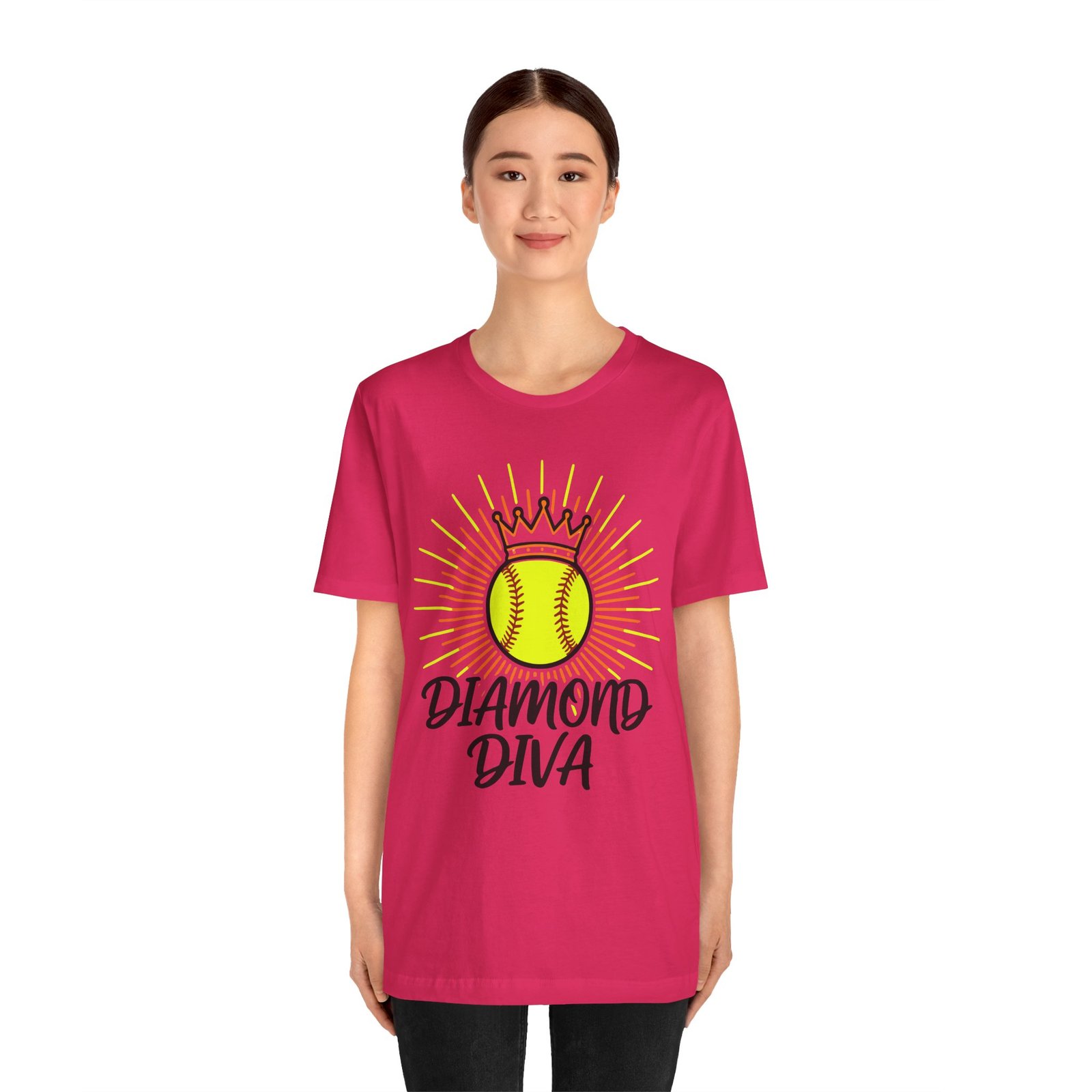diamond diva softball tee — graphic shirt for players & fans diamond diva softball tee — graphic shirt for players & fans