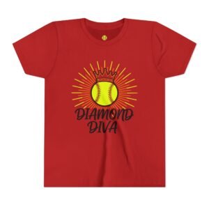 diamond diva softball tee — graphic shirt for players & little fans in youth sizes