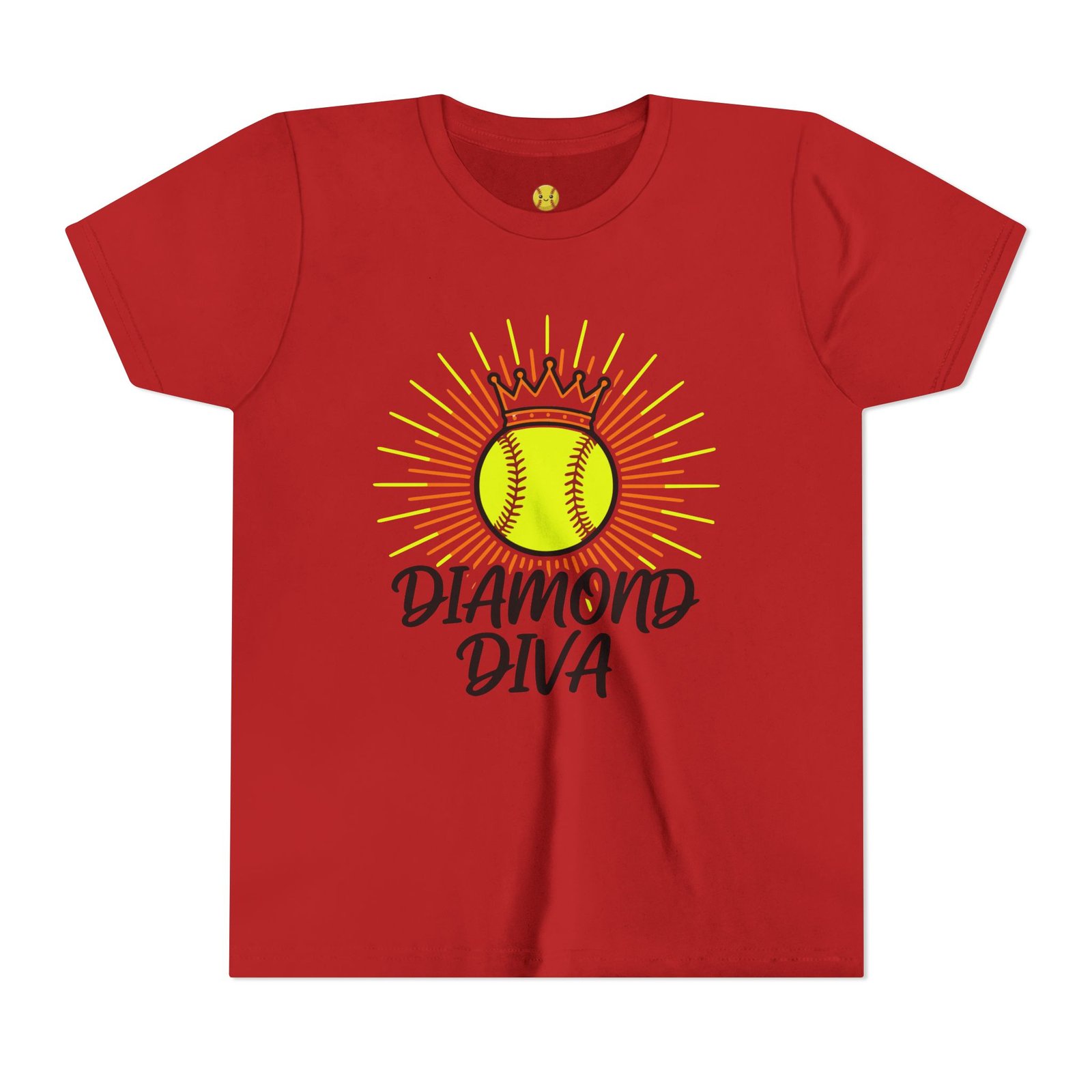 diamond diva softball tee — graphic shirt for players & little fans in youth sizes diamond diva softball tee — graphic shirt for players & little fans in youth sizes
