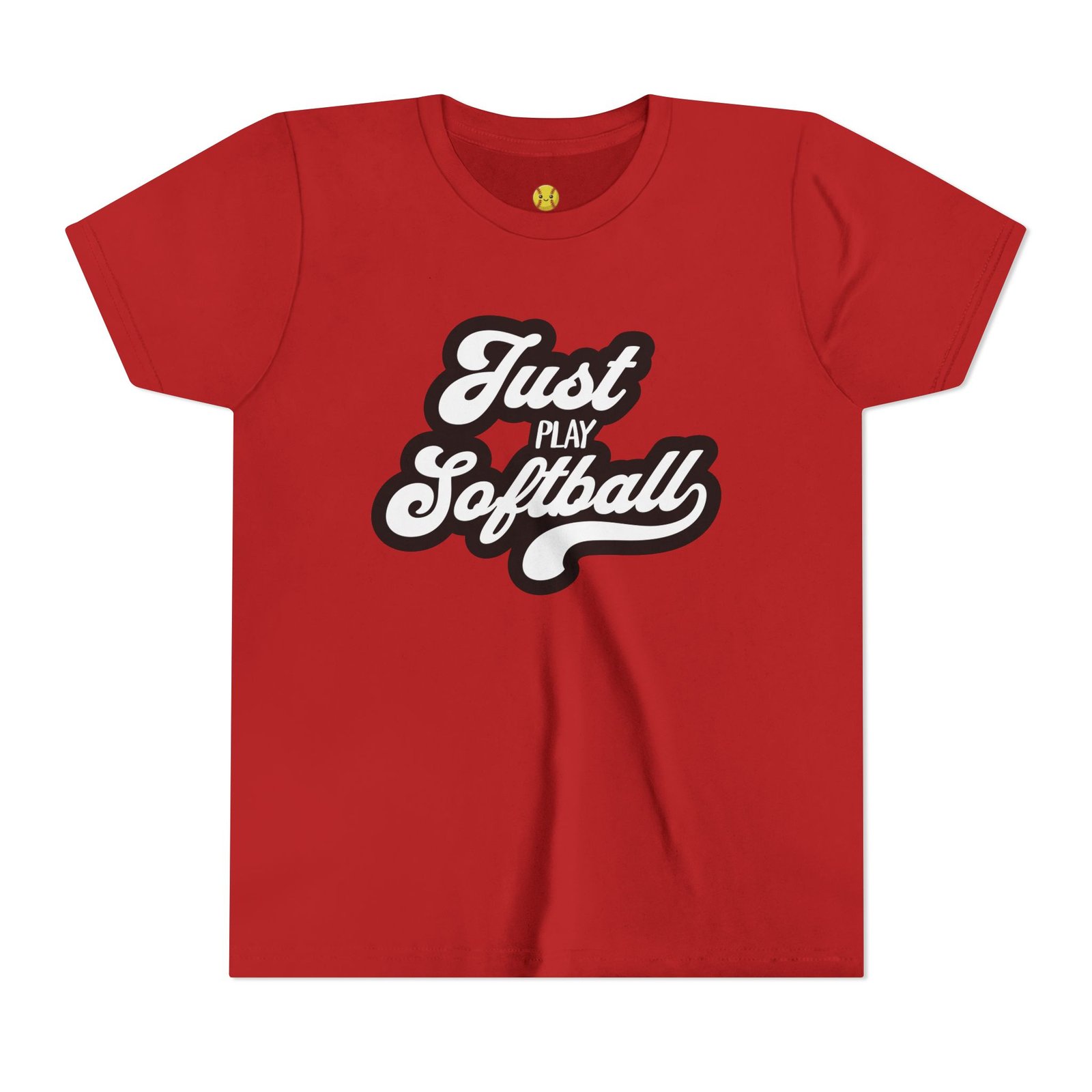 just play softball retro script t‑shirt in youth sizes just play softball retro script t‑shirt in youth sizes