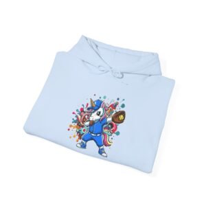 softball unicorn dabbing hoodie – colorful unicorn women and girls sweatshirt