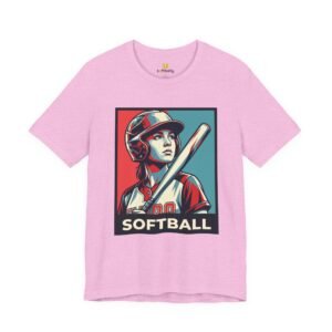 softball player graphic tee — vintage poster style softball t‑shirt