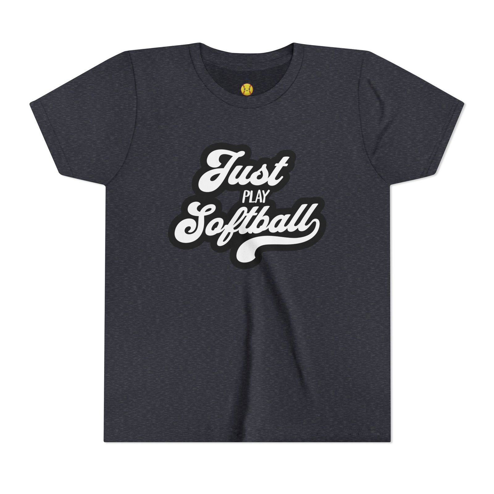 just play softball retro script t‑shirt in youth sizes just play softball retro script t‑shirt in youth sizes