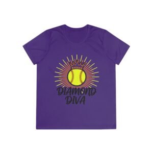 diamond diva softball moisture wicking tee – women’s softball shirt