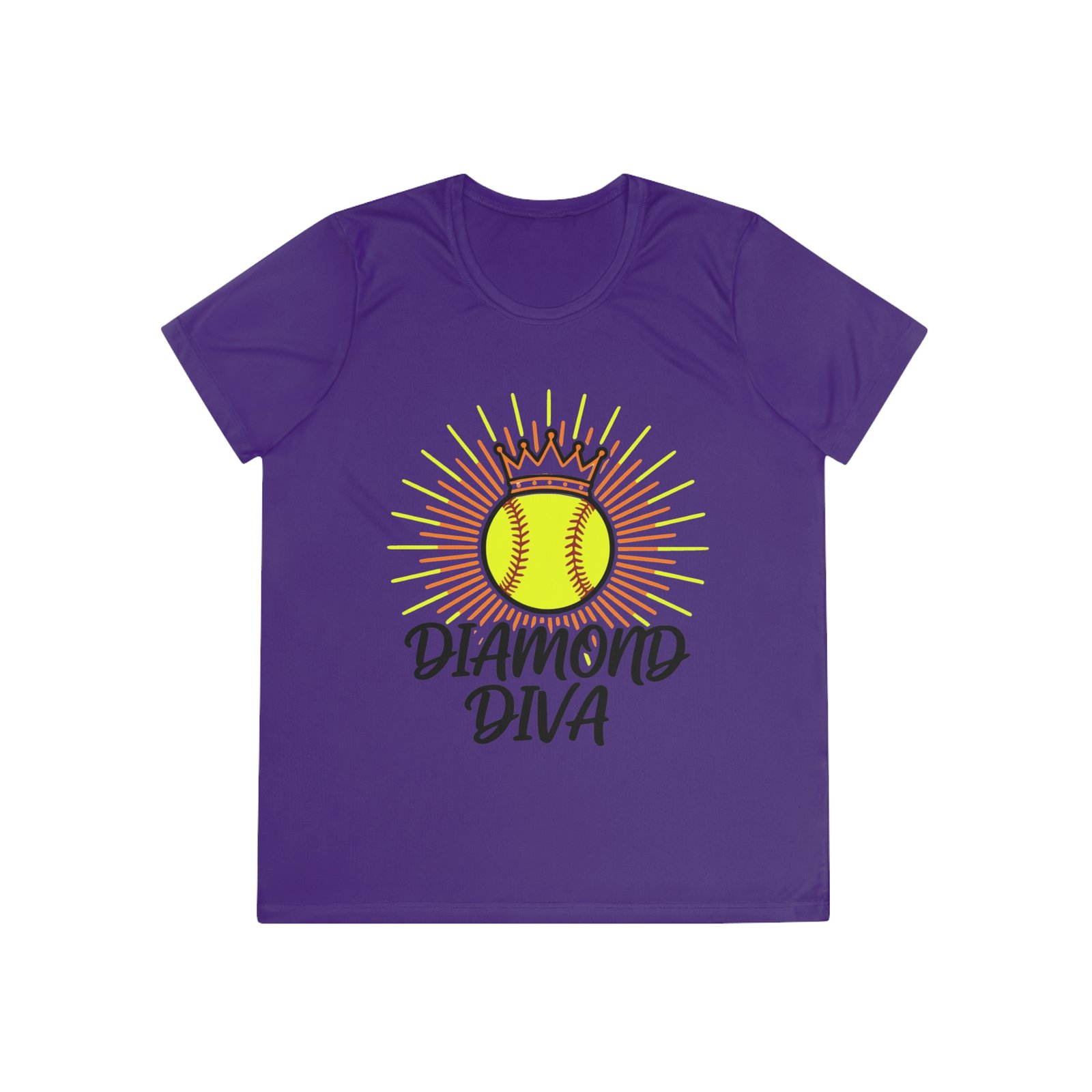 diamond diva softball moisture wicking tee – women’s softball shirt diamond diva softball moisture wicking tee – women’s softball shirt