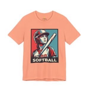 softball player graphic tee — vintage poster style softball t‑shirt