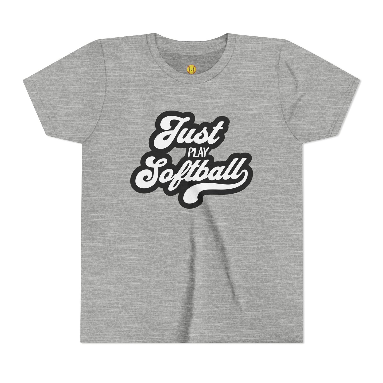 just play softball retro script t‑shirt in youth sizes just play softball retro script t‑shirt in youth sizes