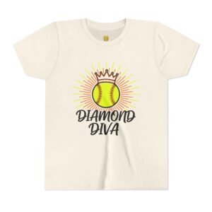 diamond diva softball tee — graphic shirt for players & little fans in youth sizes