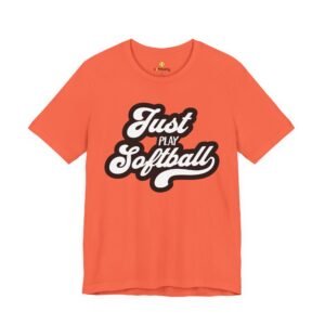 just play softball retro script t‑shirt (in pinks)