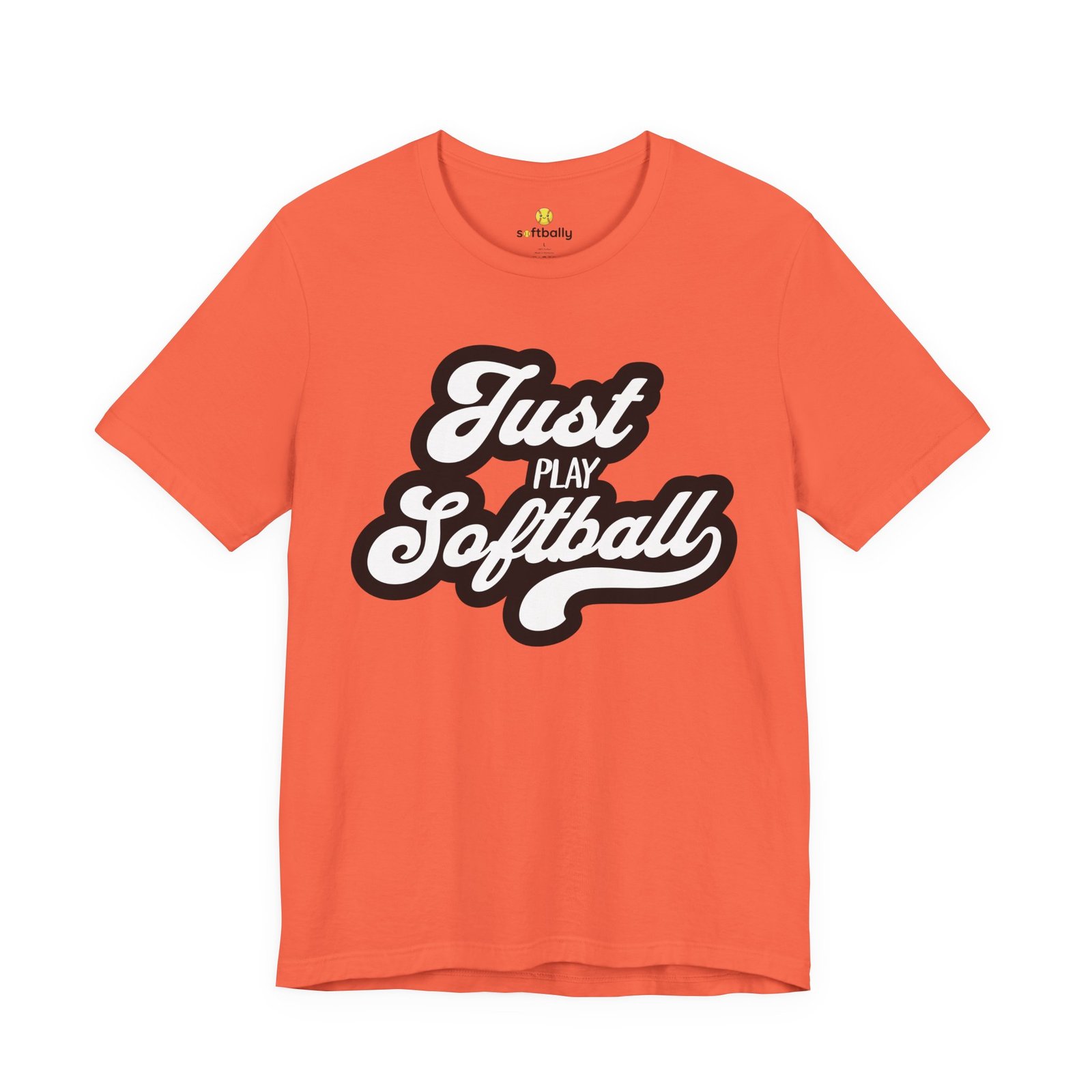 just play softball retro script t‑shirt (in pinks) just play softball retro script t‑shirt (in pinks)