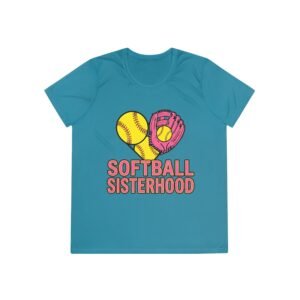 softball sisterhood moisture wicking tee — ladies and girls softball shirt