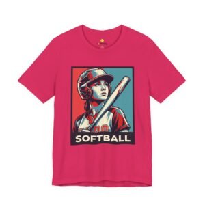 softball player graphic tee — vintage poster style softball t‑shirt