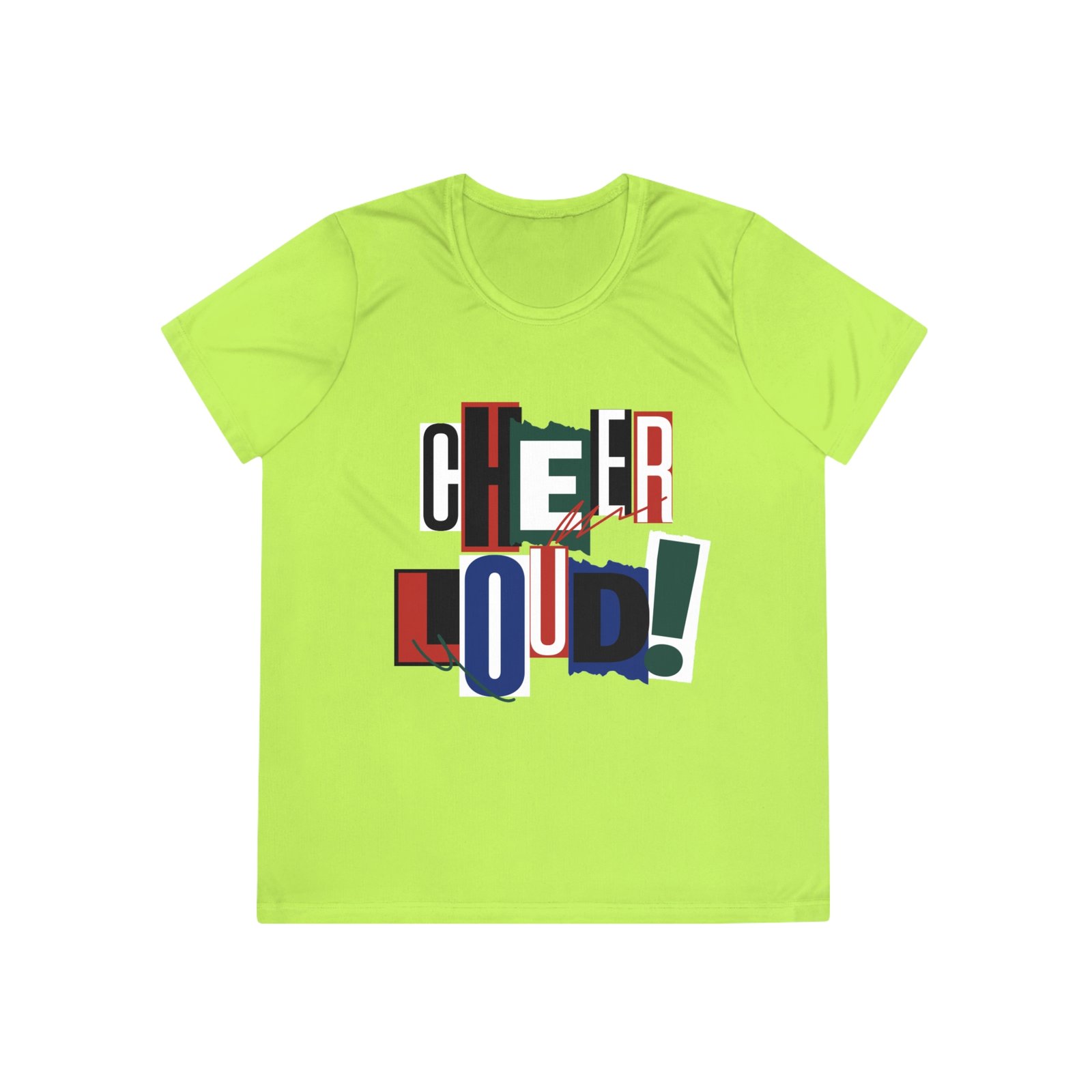 cheer loud! ladies moisture wicking tee – colorblock cheerleading shirt for competitions cheer loud! ladies moisture wicking tee – colorblock cheerleading shirt for competitions