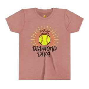 diamond diva softball tee — graphic shirt for players & little fans in youth sizes