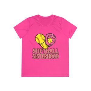 softball sisterhood moisture wicking tee — ladies and girls softball shirt