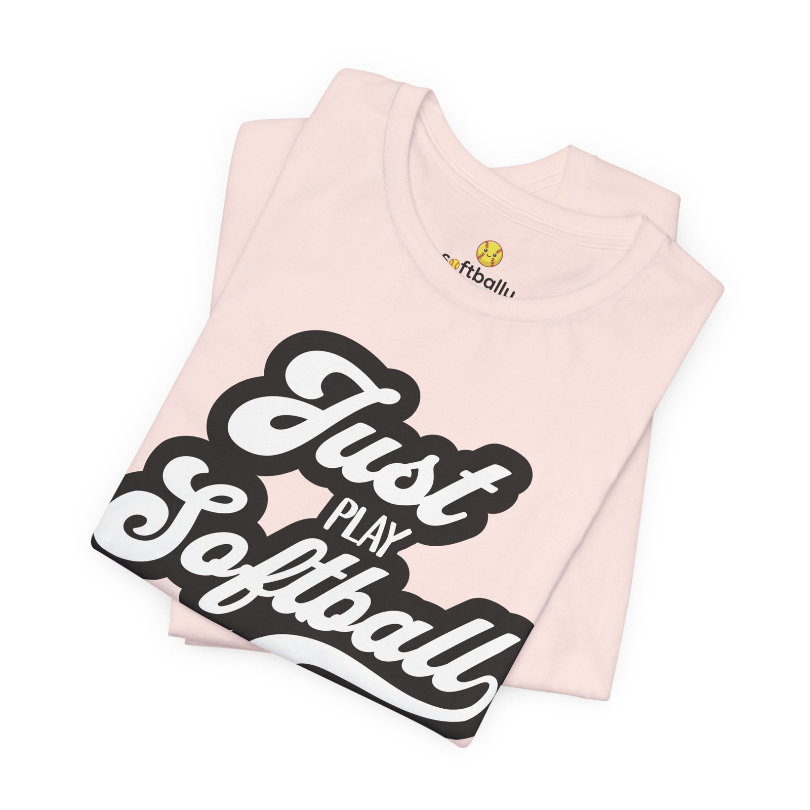 just play softball retro script t‑shirt (in pinks) just play softball retro script t‑shirt (in pinks)