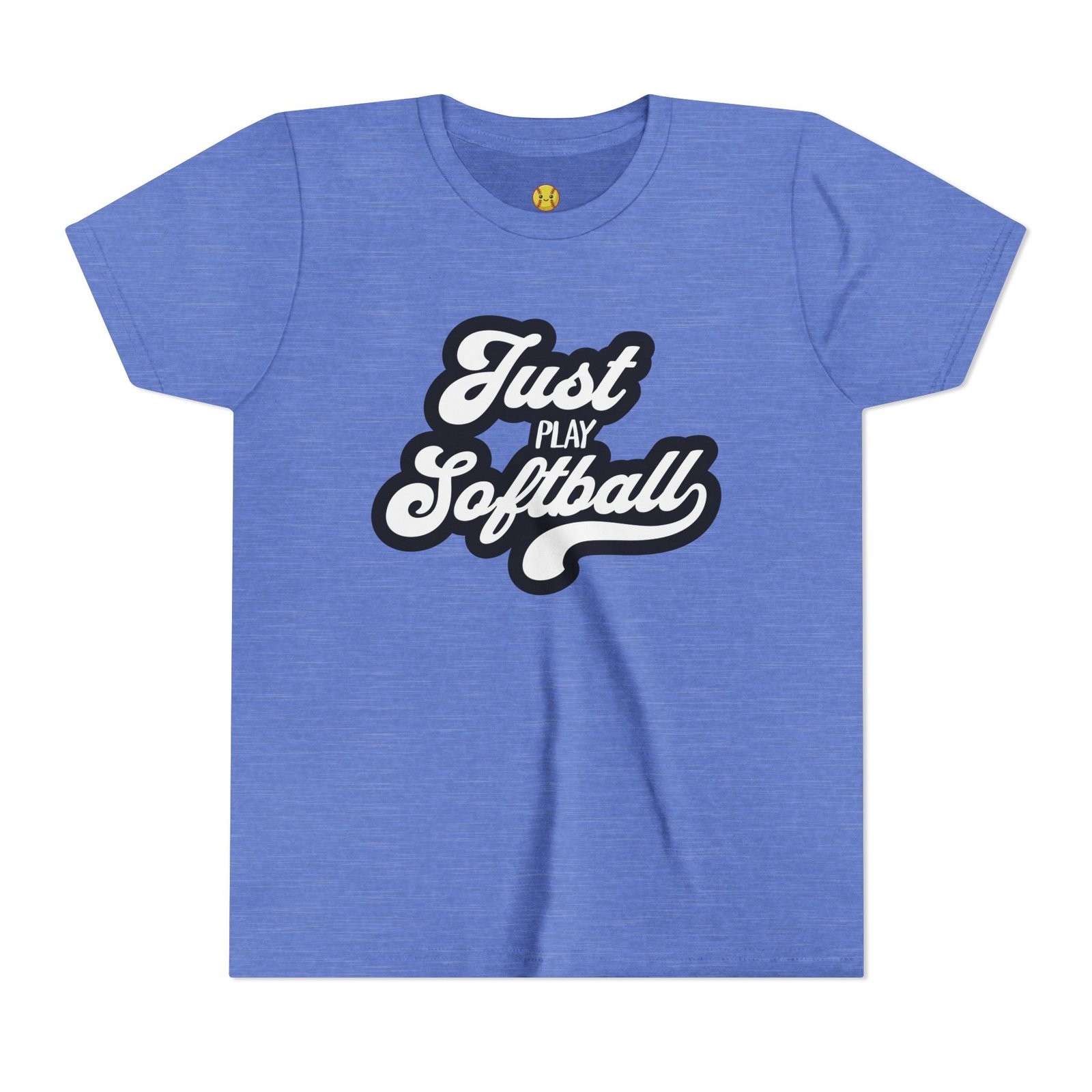 just play softball retro script t‑shirt in youth sizes just play softball retro script t‑shirt in youth sizes