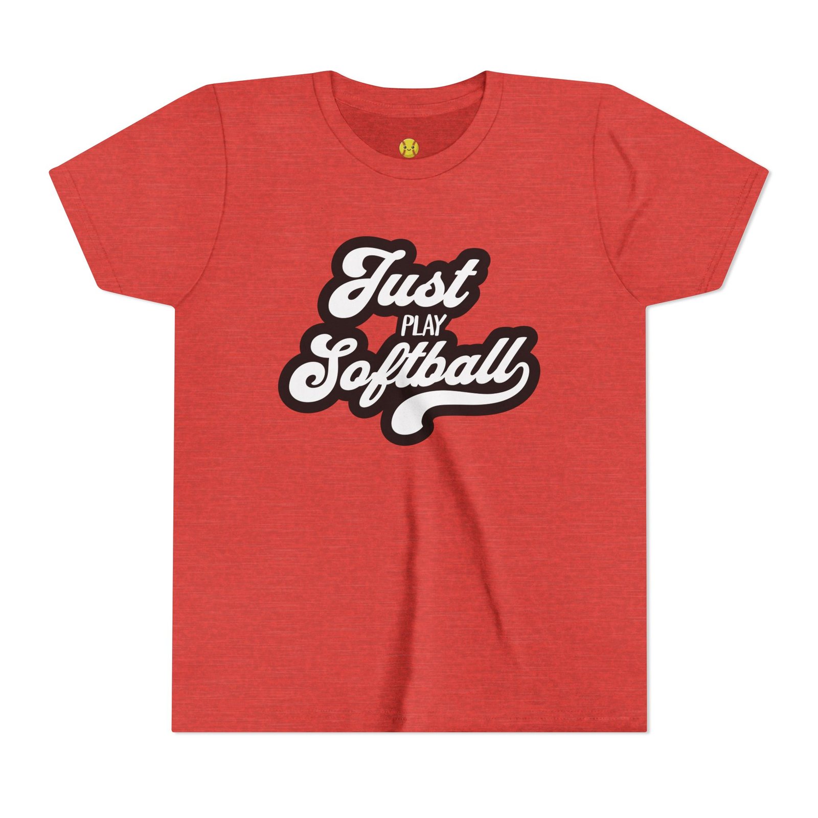 just play softball retro script t‑shirt in youth sizes just play softball retro script t‑shirt in youth sizes