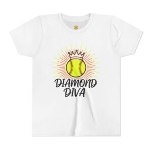 diamond diva softball tee — graphic shirt for players & little fans in youth sizes