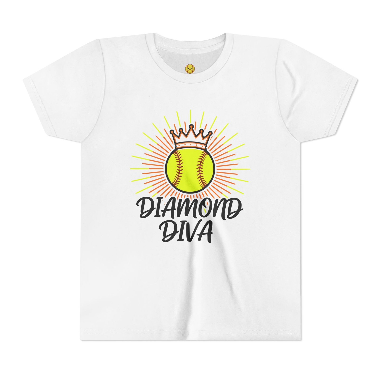 diamond diva softball tee — graphic shirt for players & little fans in youth sizes diamond diva softball tee — graphic shirt for players & little fans in youth sizes