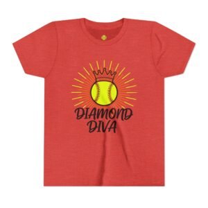 diamond diva softball tee — graphic shirt for players & little fans in youth sizes