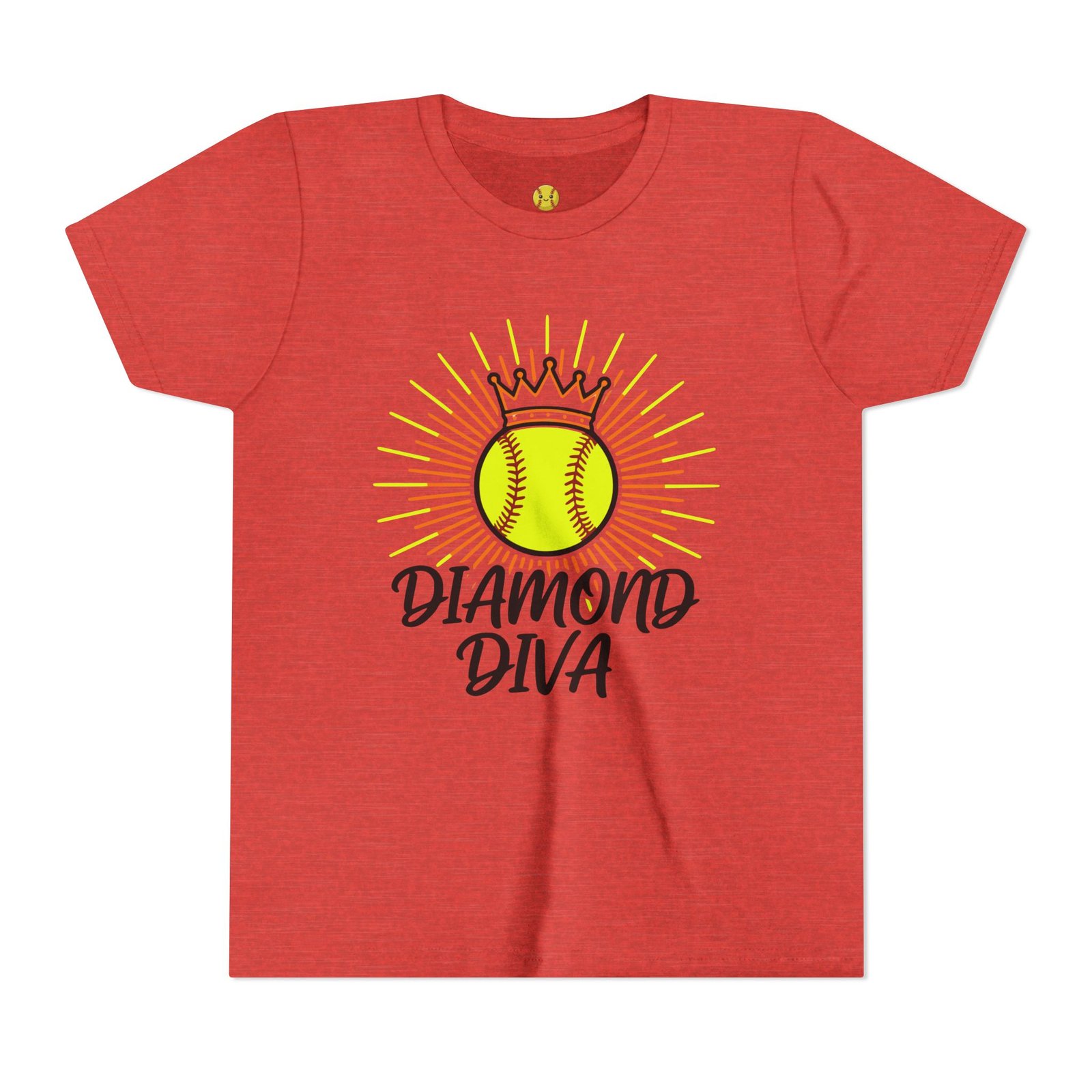diamond diva softball tee — graphic shirt for players & little fans in youth sizes diamond diva softball tee — graphic shirt for players & little fans in youth sizes