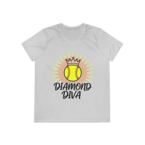 diamond diva softball moisture wicking tee – women’s softball shirt