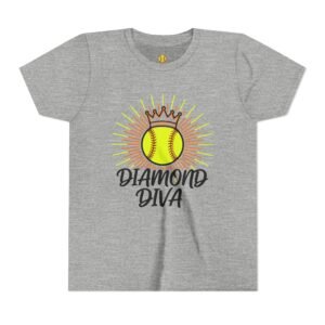 diamond diva softball tee — graphic shirt for players & little fans in youth sizes